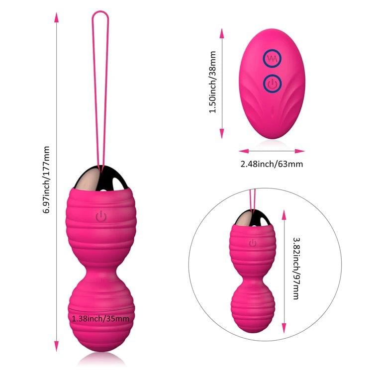 Belle Exotics -TASIA - REMOTE CONTROL VIBRATING KEGEL BALL Pink-TRINIDAD AND TOBAGO-Embracing Empowerment in Trinidad and Tobago, Jamaica, Barbados, Guyana, Bahamas, USA, and Canada