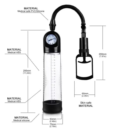 HIS LEISURE PENIS PUMP - Belle Exotics- TRINIDAD AND TOBAGO- Confidence and Passion with Belle Exotics Male Enhancers Collection - Unleash Desire in Trinidad and Tobago, Jamaica, Barbados, Guyana, Bahamas, USA, and Canada