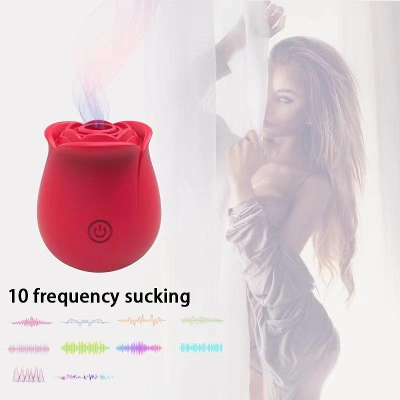 SCARLET - SUCKING ROSE TOY VIBRATOR - RED - BELLE EXOTICS-TRINIDAD AND TOBAGO-Discover Pleasure and Style with Belle Exotics Vibrator Collection - Empowering Intimacy in Trinidad and Tobago, Jamaica, Barbados, Guyana, Bahamas, USA, and Canada
