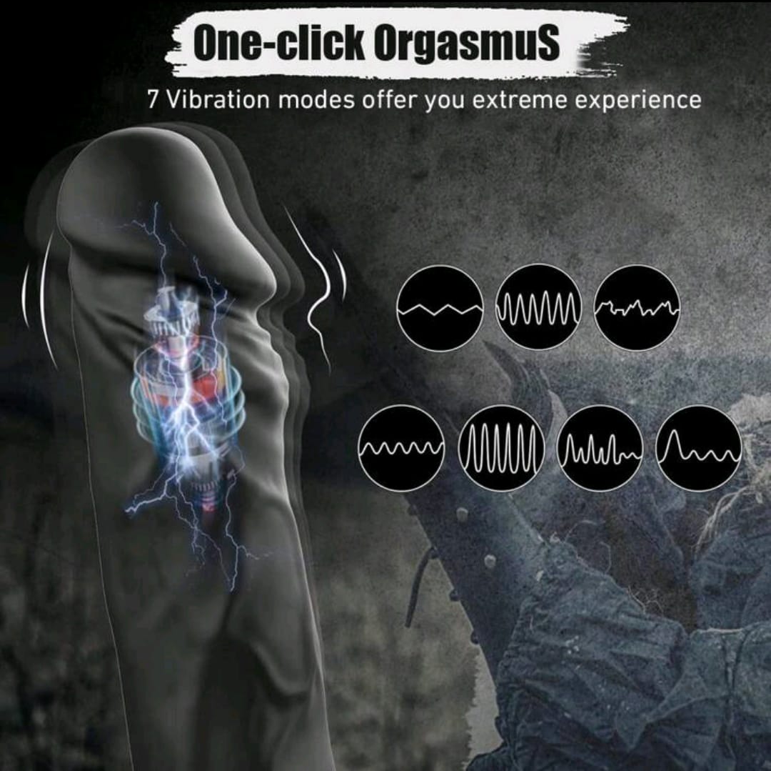 Fantasy- Realistic Vibrating Dildo- Black