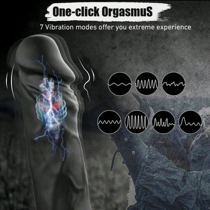Fantasy- Realistic Vibrating Dildo- Black