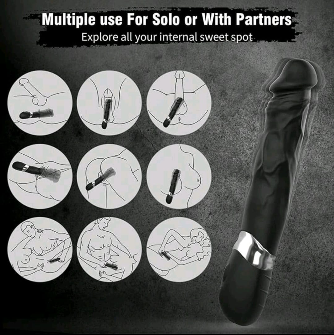 Fantasy- Realistic Vibrating Dildo- Black