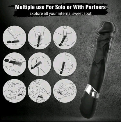 Fantasy- Realistic Vibrating Dildo- Black