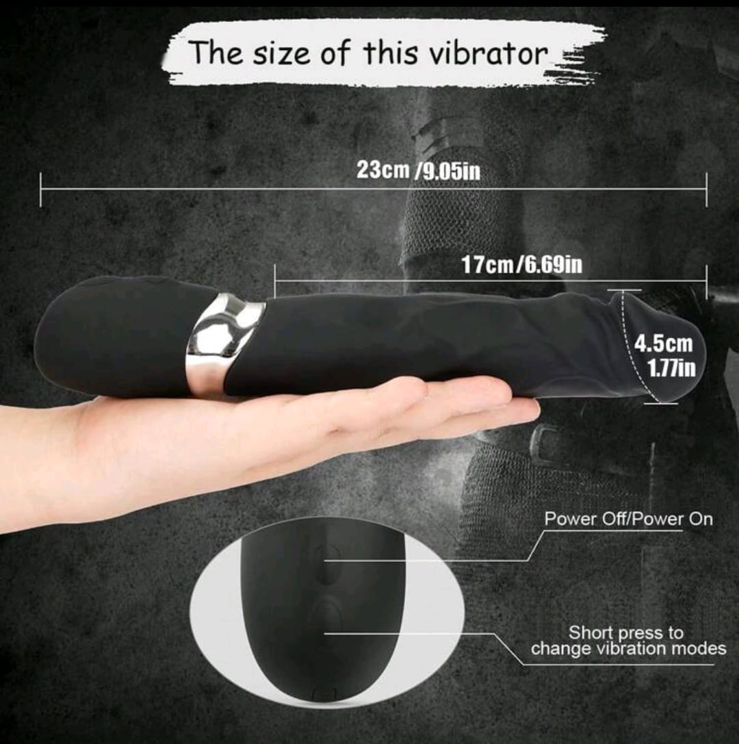Fantasy- Realistic Vibrating Dildo- Black