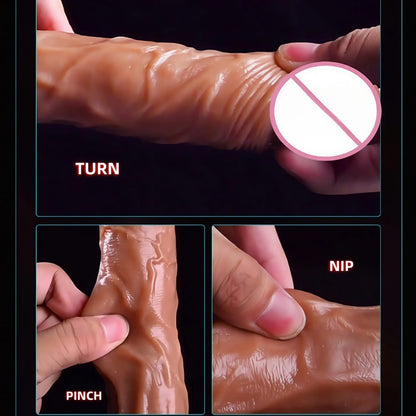 Your Lover- 4 in 1 Realistic Telescopic Dildo- Flesh