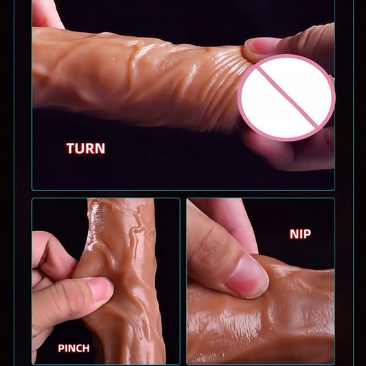 Your Lover- 4 in 1 Realistic Telescopic Dildo- Flesh