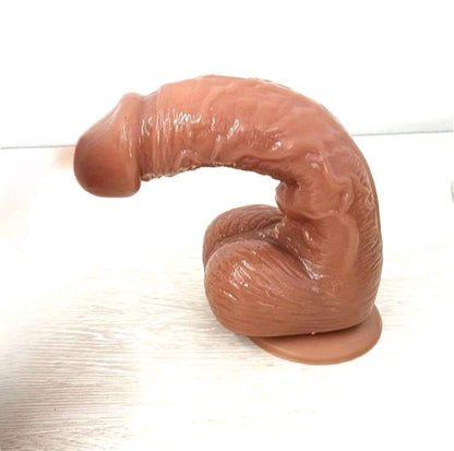 Please Me- Soft Realistic Dildo with Testicles- Flesh