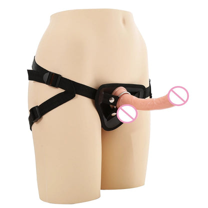 Satisfy Me- Realistic Strap-on Dildo Set- Flesh -Medium