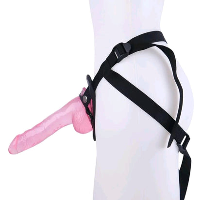 Belle Exotics HER TOYS Inches Please- Strap-On Dildo and Harness with Ring- Pink/ Black. TRINIDAD AND TOBAGO-Discover Pleasure and Style with Belle Exotics Dildo Collection - Empowering Intimacy in Trinidad and Tobago, Jamaica, Barbados, Guyana, Bahamas, USA, and Canada