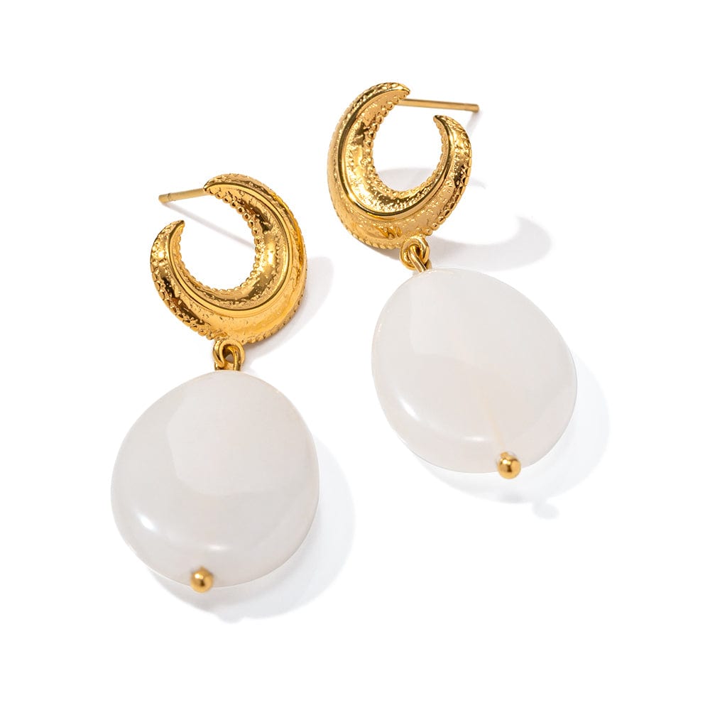 FIORA- DROP EARRINGS- WHITE- MI AMORE HOUSE OF STYLES
