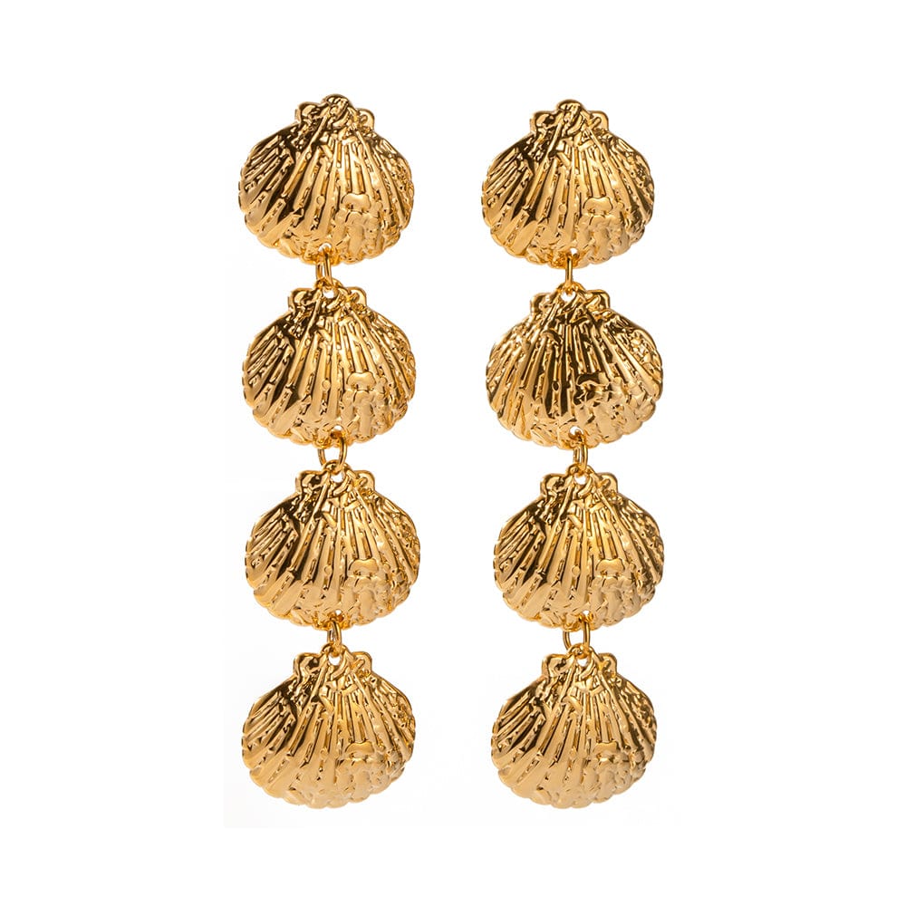 ELLIE- SEASHELLS DROP EARRINGS- GOLD BY MI AMORE HOUSE OF STYLES