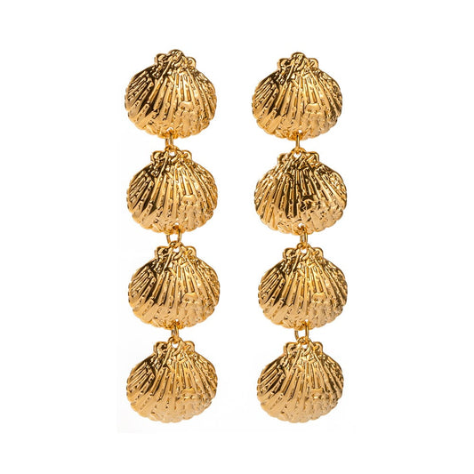 ELLIE- SEASHELLS DROP EARRINGS- GOLD BY MI AMORE HOUSE OF STYLES