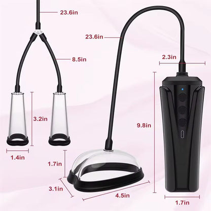 Belle Exotics Enterprises Limited - Passionate - 3 in 1 nipple and vaginal pump black -Find your perfect fit with items tailored for your needs.