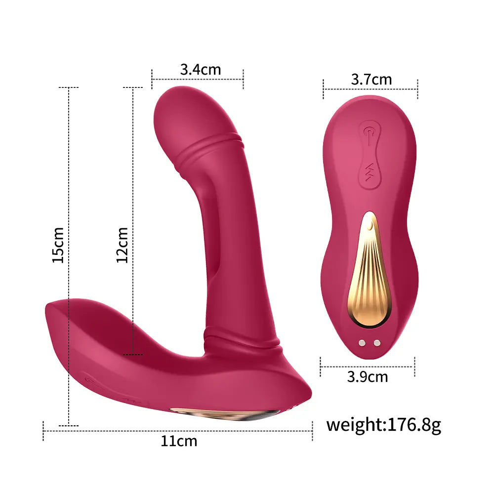 Belle Exotics HER TOYS VIXEN- REMOTE CONTROL 3 IN 1 VIBRATING PANTY- DARK RED. TRINIDAD AND TOBAGO-Discover Pleasure and Style with Belle Exotics Vibrator Collection - Empowering Intimacy in Trinidad and Tobago, Jamaica, Barbados, Guyana, Bahamas, USA, and Canada