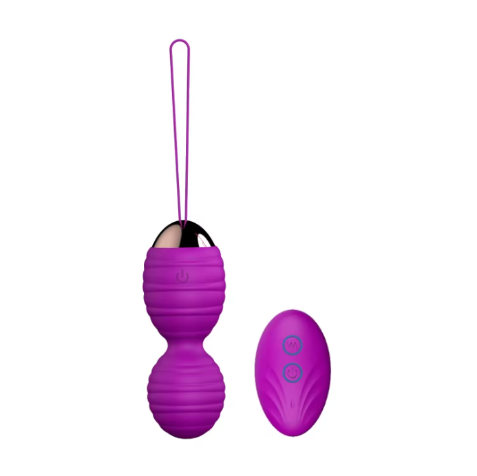 Tasia- Remote Controlled Vibrating Kegel Ball- Purple