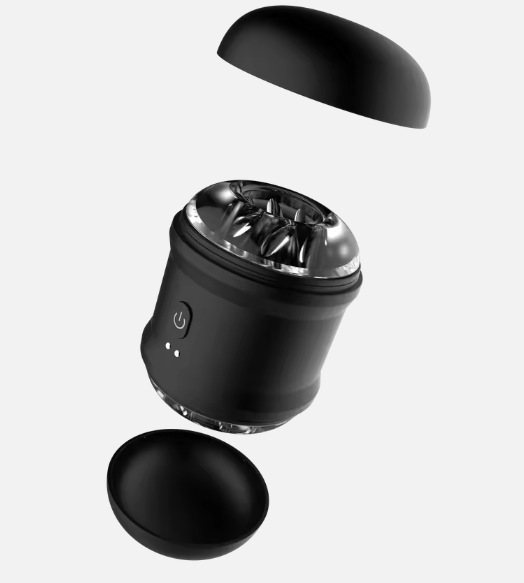 His Thunder- Vibrating Male Massager Cup & Penis Stroker- Black