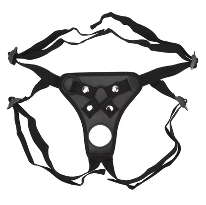 Double Trouble- Wearable Strap-on- Two Holes- Black