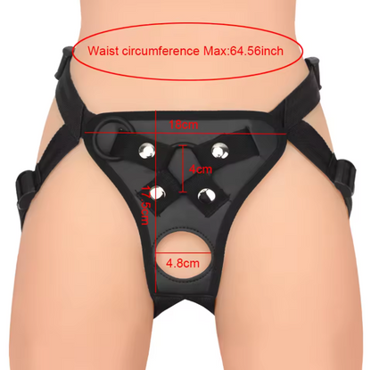 Double Trouble- Wearable Strap-on- Two Holes- Black