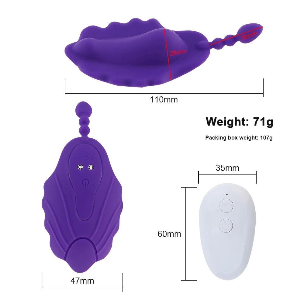 Belle Exotics HER TOYS TICKLE ME FANCY- WEARABLE VIBRATING PANTY- PURPLE TRINIDAD AND TOBAGO-Discover Pleasure and Style with Belle Exotics Vibrator Collection - Empowering Intimacy in Trinidad and Tobago, Jamaica, Barbados, Guyana, Bahamas, USA, and Canada