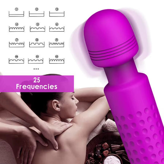 More Juicy- 25 Speed Vibrating Wand - Purple