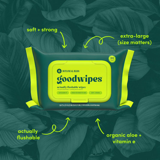 Fresh Comfort Flushable Wipes– Rosewater