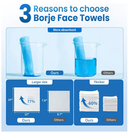 Shop IsleAura & Co Soft Touch XL Facial Towels, 50 count. Ultra-soft, thick disposable face towels made with 100% USDA Certified Biobased material for your daily skincare routine.