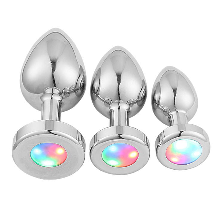 Belle Exotics TWILIGHT TEASE - LED LIGHT UP ANAL PLUG-SILVER-TRINIDAD AND TOBAGO-Embark on a Sensual Adventure with Belle Exotics Anal Toys Collection - Embracing Pleasure in Trinidad and Tobago, Jamaica, Barbados, Guyana, Bahamas, USA, and Canada