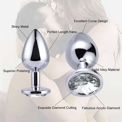 Belle Exotics Enterprises Limited ANAL TOYS CRYSTAL ME- CHROME METAL ANAL PLUG (MEDIUM)