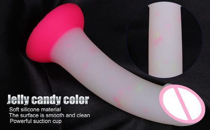 Belle Exotics Enterprises Limited ELLA ENCHANTED- TRANPARENT DILDO- MULTI COLOR HEARTS