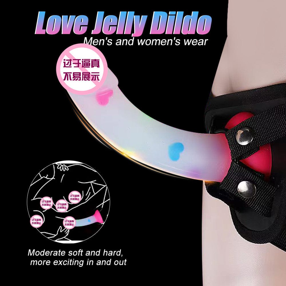 Belle Exotics Enterprises Limited ELLA ENCHANTED- TRANPARENT DILDO- MULTI COLOR HEARTS