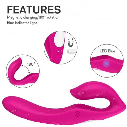 Belle Exotics Enterprises Limited DYNAMIC DUO- DOUBLE SIDED ANAL AND G SPOT VIBRATOR- PINK