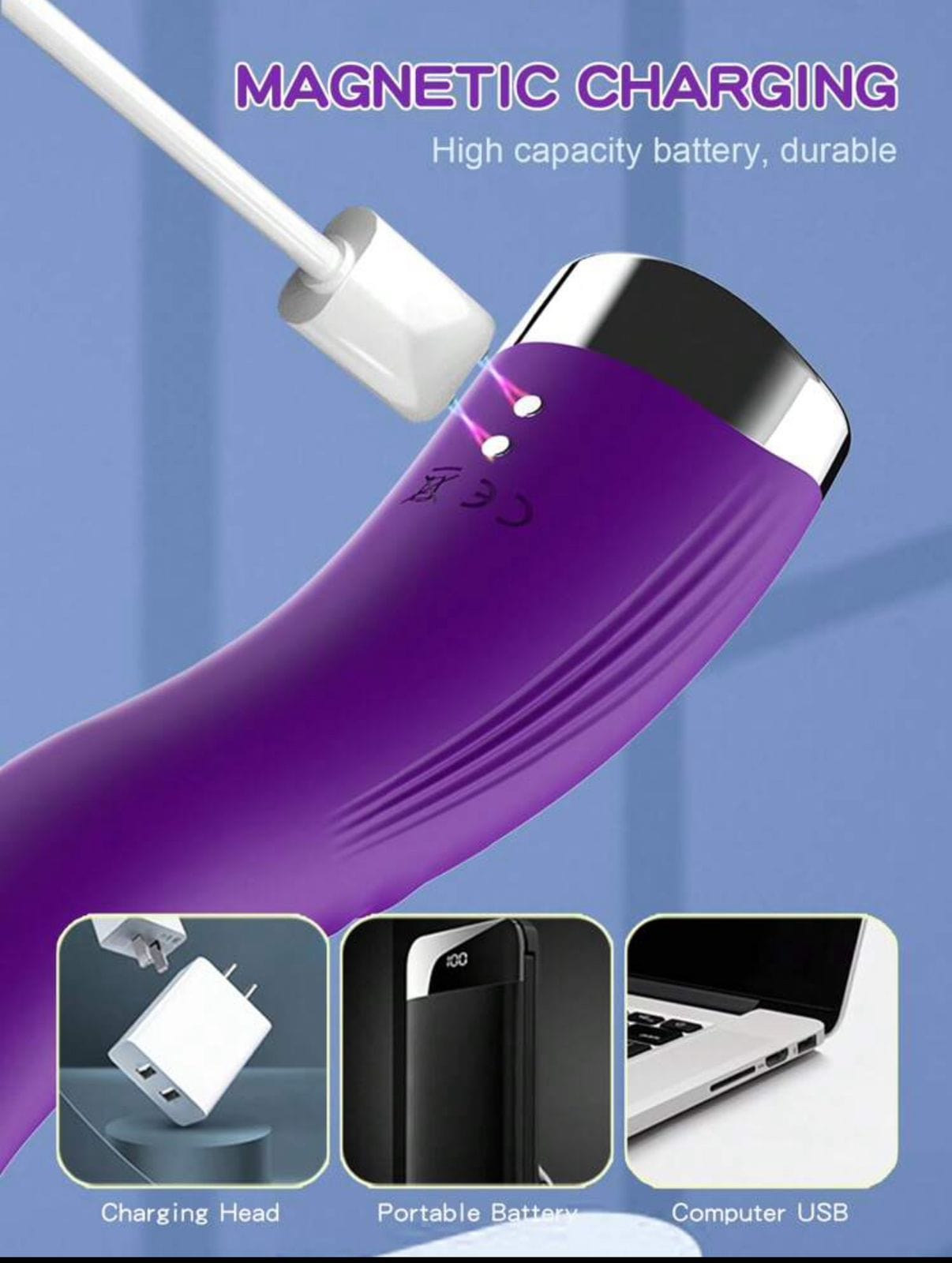 Belle Exotics Enterprises Limited OASIS- FLAT VIBRATING WAND- PURPLE