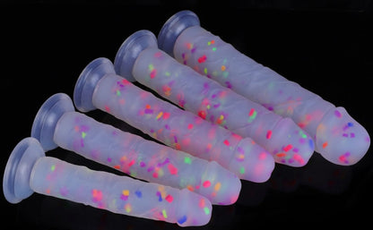 Belle Exotics Enterprises Limited TASTE THE RAINBOW 2.0- DILDO- DOTTED- MULTI COLOR- LARGE