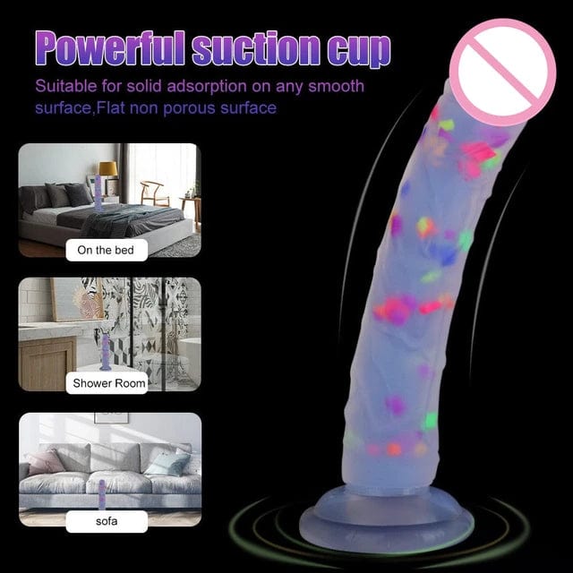 Belle Exotics Enterprises Limited TASTE THE RAINBOW 2.0- DILDO- DOTTED- MULTI COLOR- LARGE