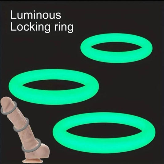 Belle Exotics His Toy ILLUMINATE HIM- MALE COCK RING 3 PIECE SET