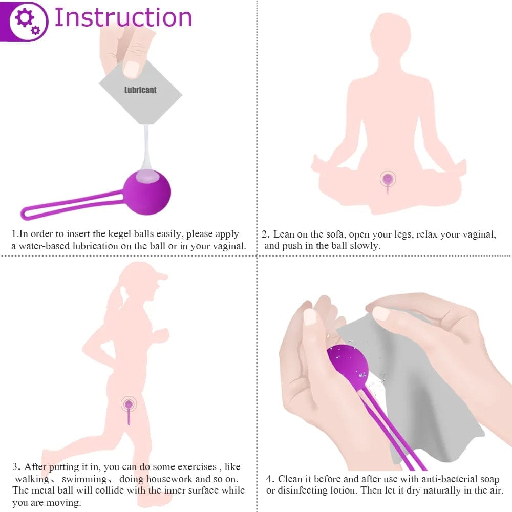 TIGHTEN ME MEDIUM KEGEL BALL- PURPLE- BELLE EXOTICS- TRINIDAD AND TOBAGO- Elevate Sensual Wellness with Belle Exotics Kegel Balls - Embracing Empowerment in Trinidad and Tobago, Jamaica, Barbados, Guyana, Bahamas, USA, and Canada 