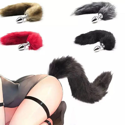 Belle Exotics SLY FOX - FOXTAIL ANAL PLUG -SILVER- BLACK-RED-BROWN-TRINIDAD AND TOBAGO-Embark on a Sensual Adventure with Belle Exotics Anal Toys Collection - Embracing Pleasure in Trinidad and Tobago, Jamaica, Barbados, Guyana, Bahamas, USA, and Canada