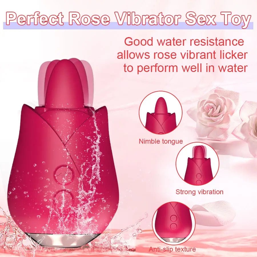 Her Satisfaction Set- Licking Rose + Chrome Anal Plug