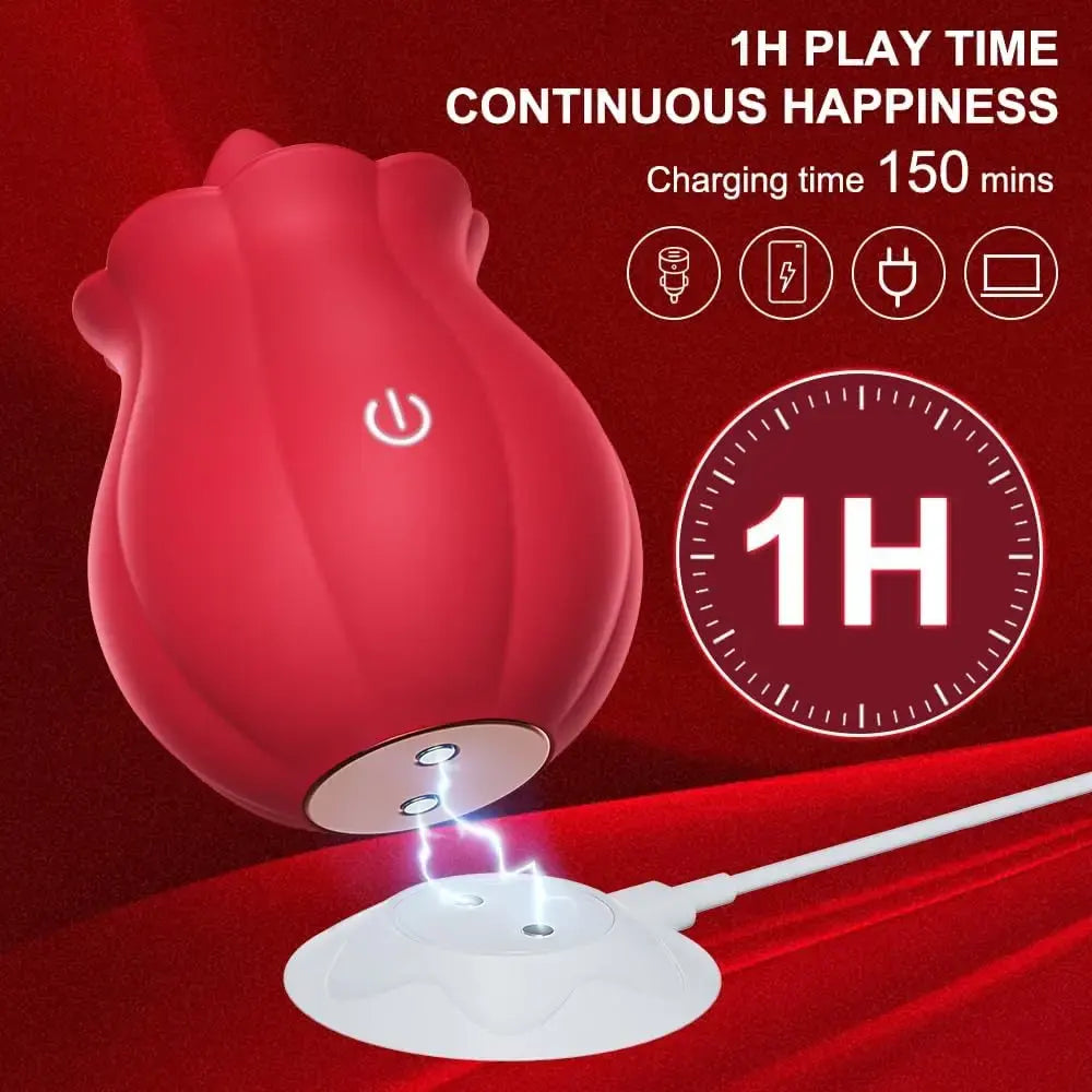 Belle Exotics VIBRATORS MY DESIRE TONGUE LICKING ROSE TOY VIBRATOR - RED- Confidence and Passion with Belle Exotics Roses Collection - Unleash Desire in Trinidad and Tobago, Jamaica, Barbados, Guyana, Bahamas, USA, and Canada