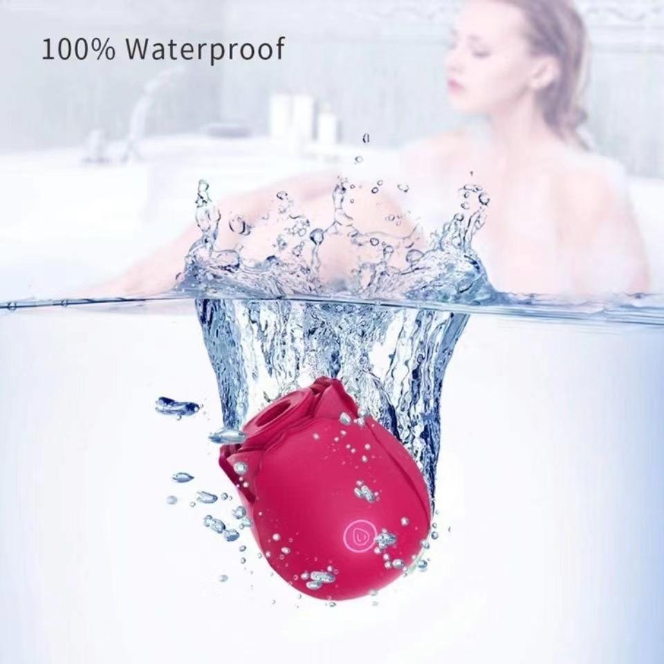 SCARLET - SUCKING ROSE TOY VIBRATOR - RED - BELLE EXOTICS-TRINIDAD AND TOBAGO-Discover Pleasure and Style with Belle Exotics Vibrator Collection - Empowering Intimacy in Trinidad and Tobago, Jamaica, Barbados, Guyana, Bahamas, USA, and Canada