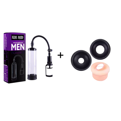 His Needs- Manual Penis Pump- Black