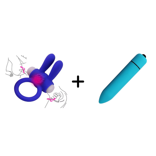 Boost and Bliss- Couple's Starter Kit- Single Speed Vibrating Ring + 10 Speed Vibrating Bullet
