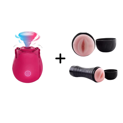 The Lover's Kit- Male Massager + Suction Rose