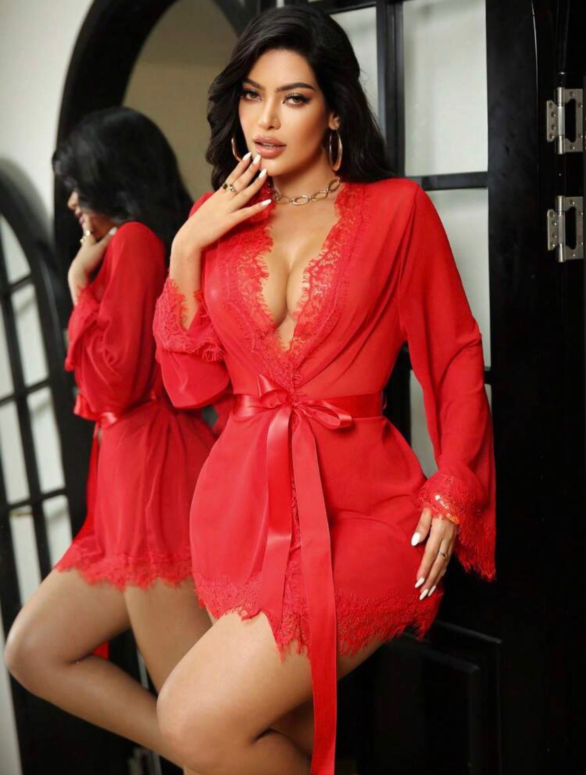 Tenderly- Lace Robe Set