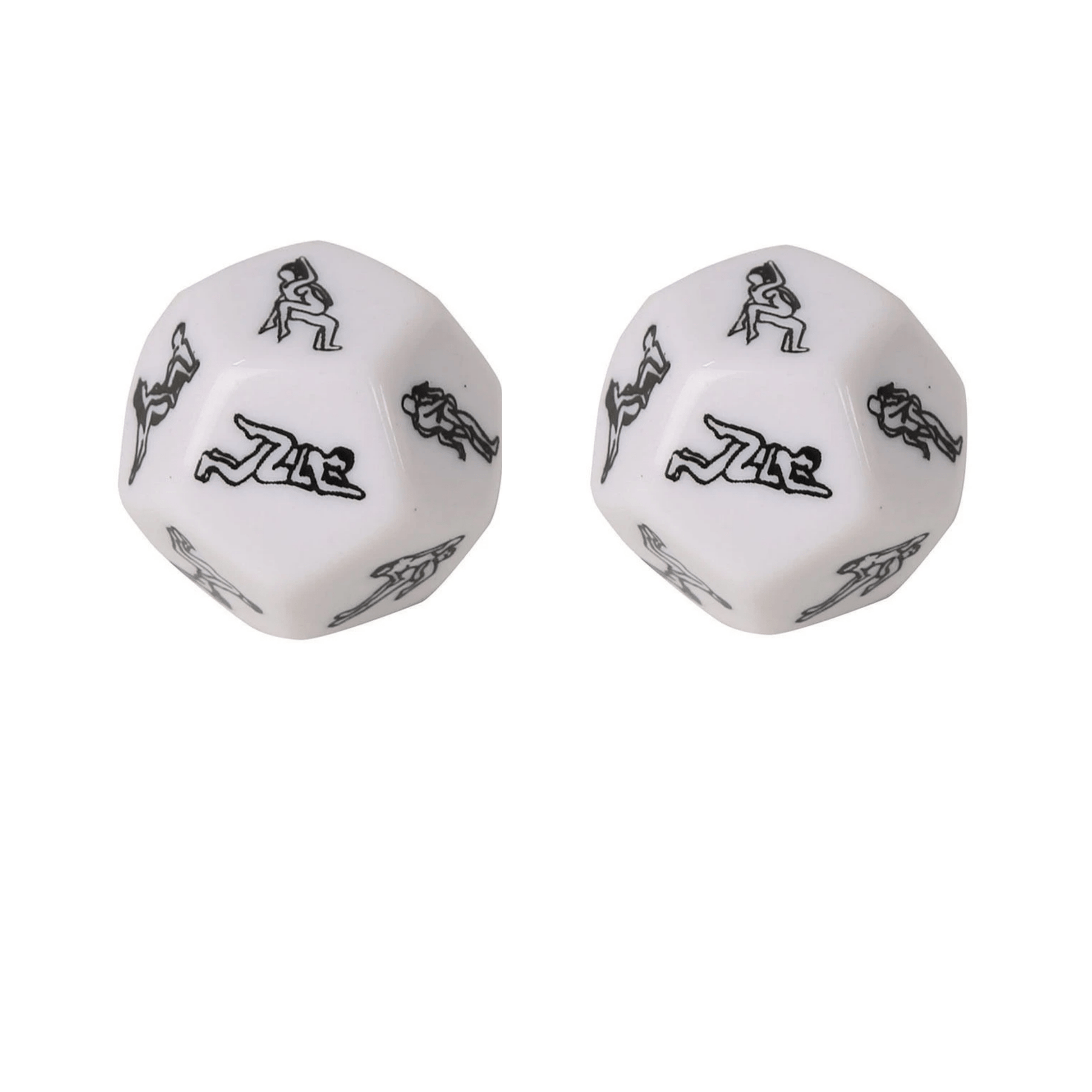 FUN TIME- SEX POSITION DICE PAIR - WHITE – Belle Exotics | Pleasure Products