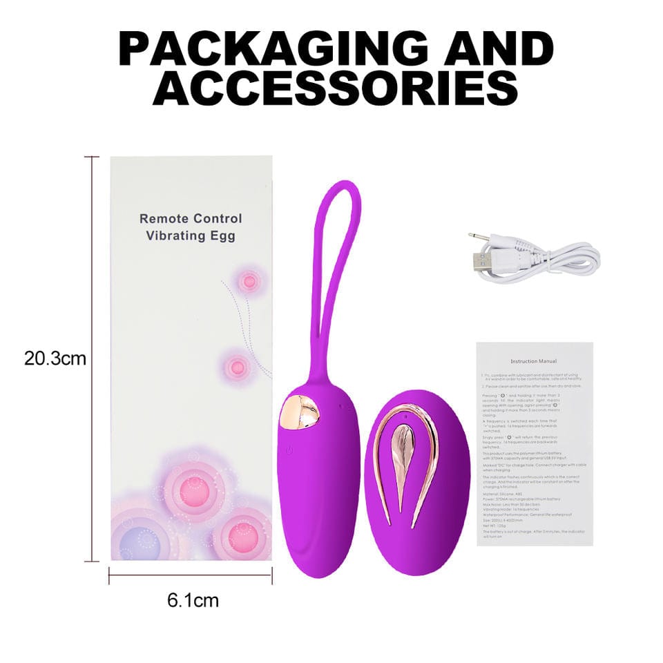 Belle Exotics FEMALE TOYS SARIA - VIBRATING KEGEL EGG - PURPLE