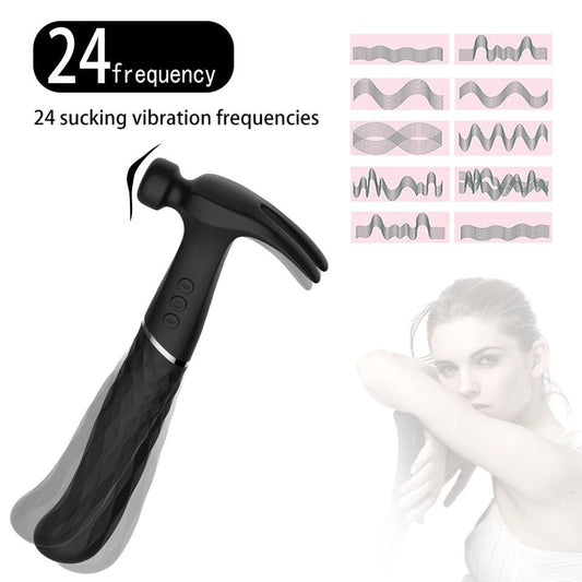 Belle Exotics HER TOYS SHE'S SMASHING- 3 IN 1 CLIT MASSAGING, WAND DILDO & VIBRATING HAMMER- BLACK-TRINIDAD AND TOBAGO-Discover Pleasure and Style with Belle Exotics Vibrator Collection - Empowering Intimacy in Trinidad and Tobago, Jamaica, Barbados, Guyana, Bahamas, USA, and Canada