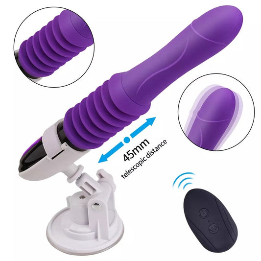 Belle Exotics HER TOYS SULTRY VIOLET-  3 IN 1 WIRELESS REMOTE CONTROL THRUSTING DILDO, RABBIT & PUMPING VIBRATOR -PURPLE. Belle Exotics- TRINIDAD AND TOBAGO- Confidence and Passion with Belle Exotics Male Enhancers Collection - Unleash Desire in Trinidad and Tobago, Jamaica, Barbados, Guyana, Bahamas, USA, and Canada
