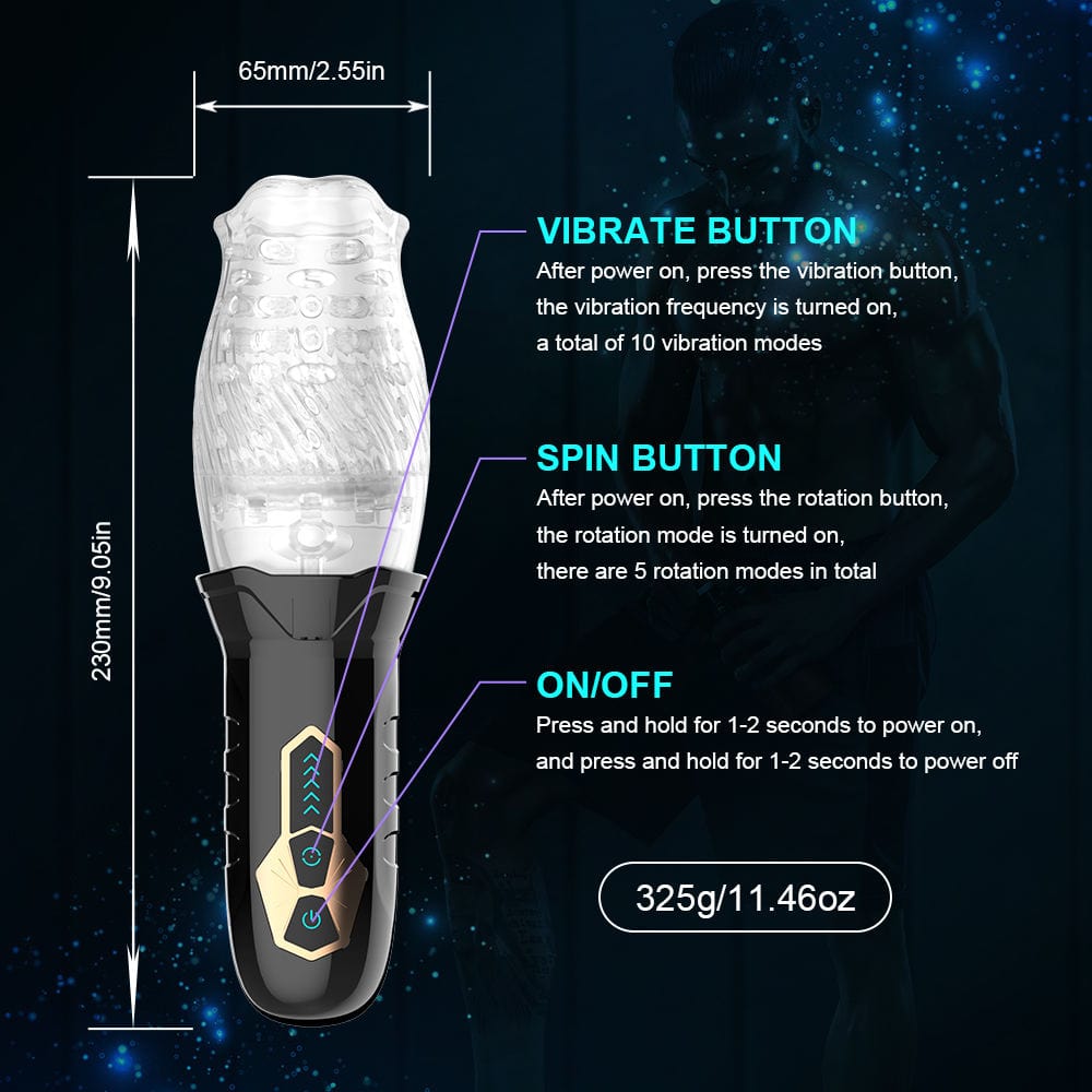 Belle Exotics His Toy DAT GAWK 3000- ROTATING MALE MASSAGER- TRANSPARENT-Confidence and Passion with Belle Exotics Male Enhancers Collection - Unleash Desire in Trinidad and Tobago, Jamaica, Barbados, Guyana, Bahamas, USA, and Canada