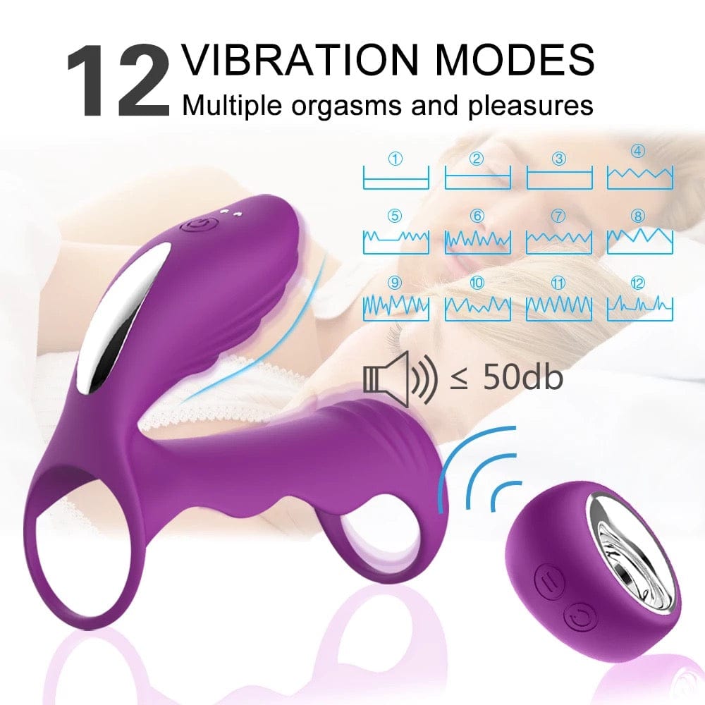 Belle Exotics His Toy ONLY US- REMOTE CONTROLLED 3 IN 1 VIBRATING COCK RING & CLIT MASSAGER -BLACK-TRINIDAD AND TOBAGO-Unleash Passion and Connection with Belle Exotics Couple Toy Collection - Redefining Intimacy in Trinidad and Tobago, Jamaica, Barbados, Guyana, Bahamas, USA, and Canada